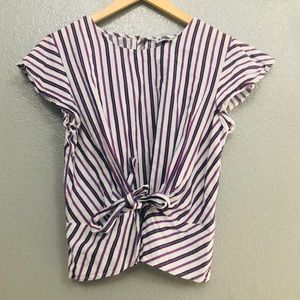 Front tie blouse